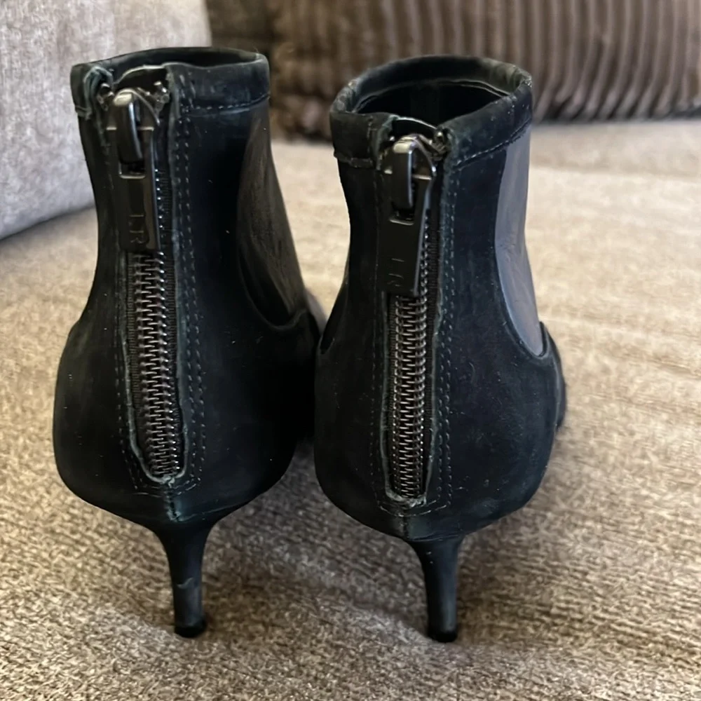 Loeffler Randall Reese Black Suede /Leather Ankle‎ Boot Size 8